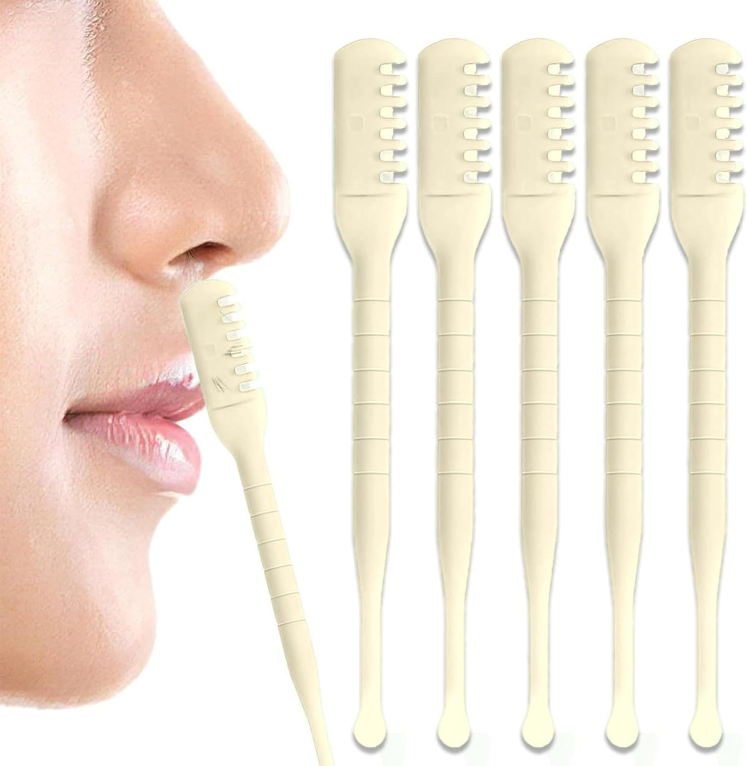 4Pcs Manual Nose and Ear Hair Trimmer – 2-in-1 Dual-Head Grooming Tool, Portable Personal Care Device for Daily Use and Travel