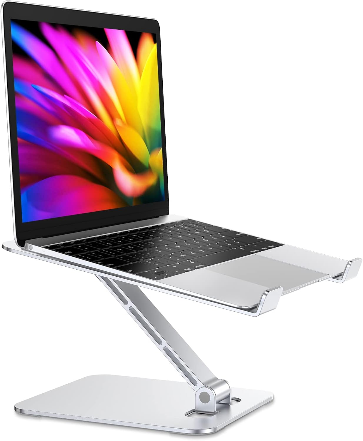 Foldable Laptop Stand, Height Adjustable Ergonomic Computer Stand for Desk, Aluminum Portable Laptop Riser Notebook Mount Compatible with MacBook Pro Air, HP, Dell 10-16″
