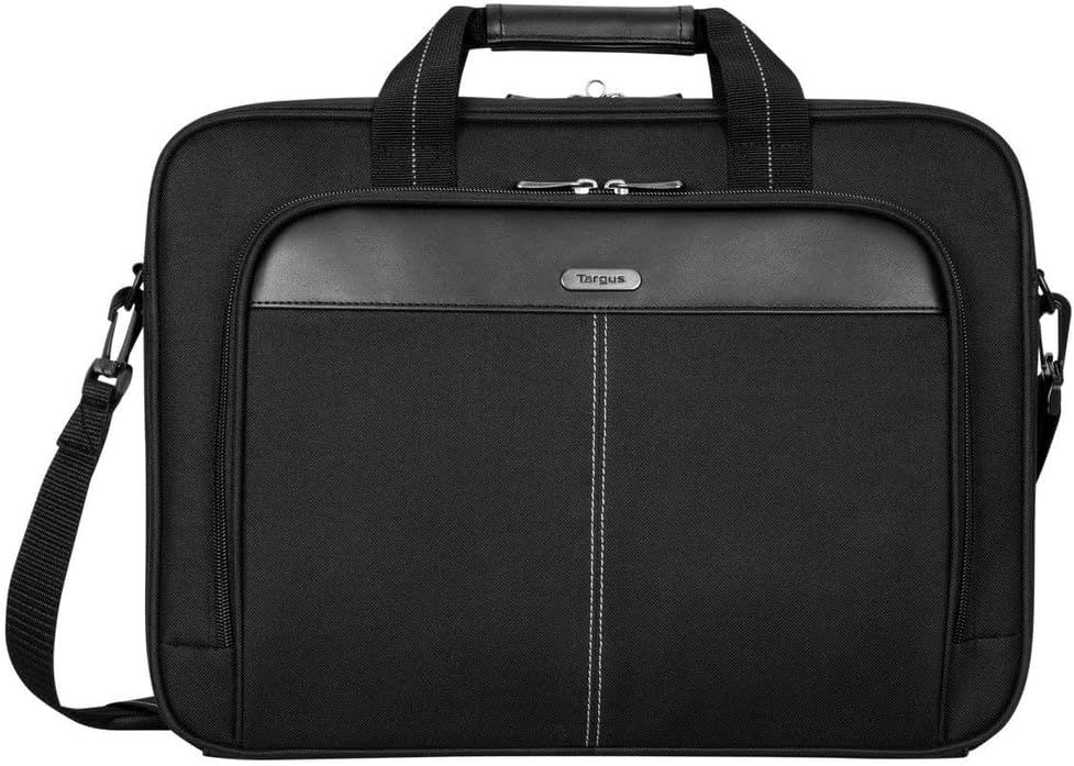 Targus Classic Slim Laptop Bag – Ergonomic Briefcase and Messenger Bag – Spacious Foam Padded for Laptops and Under