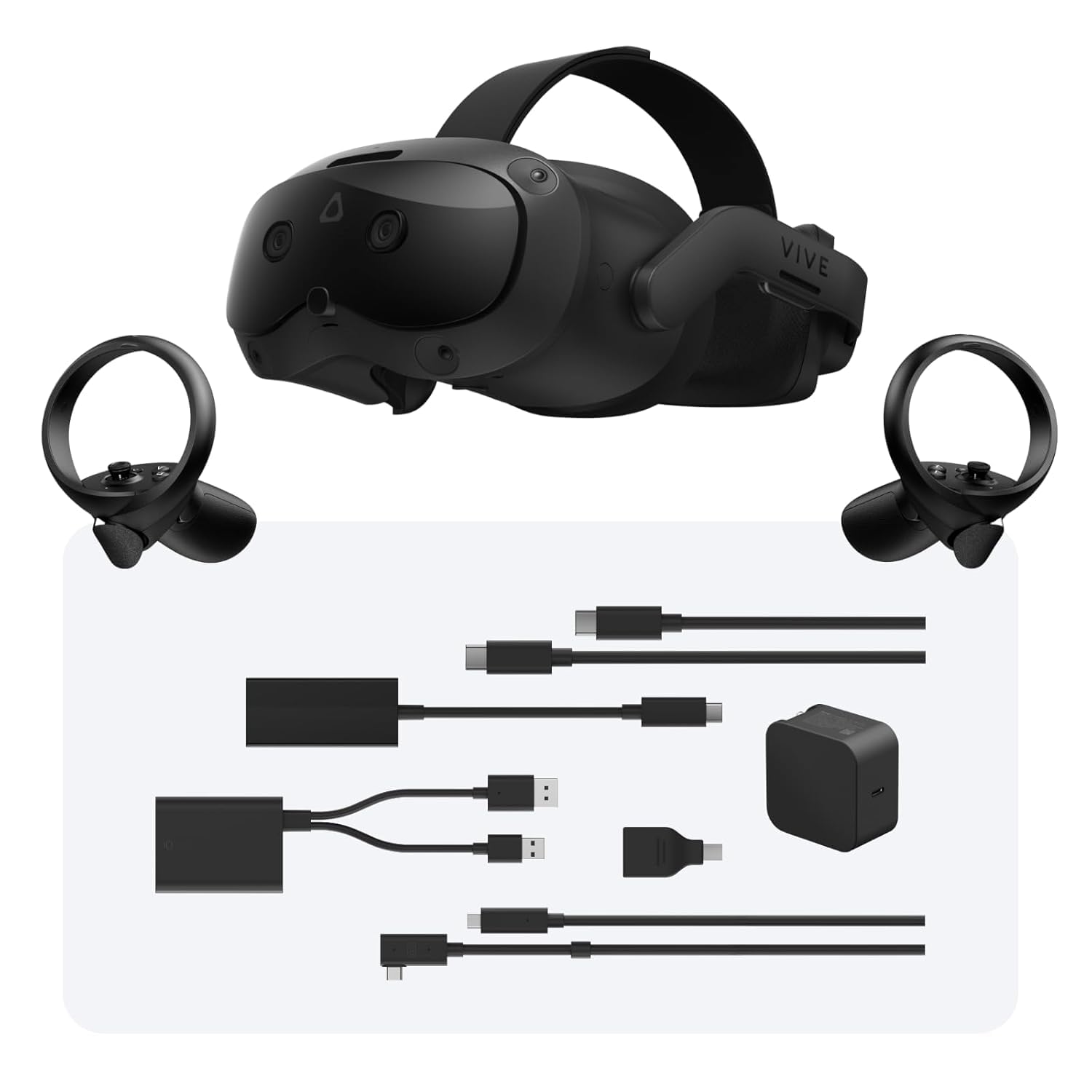 HTC Vive Focus Vision Wired Bundle — XR Headset with DisplayPort PC VR Streaming Kit