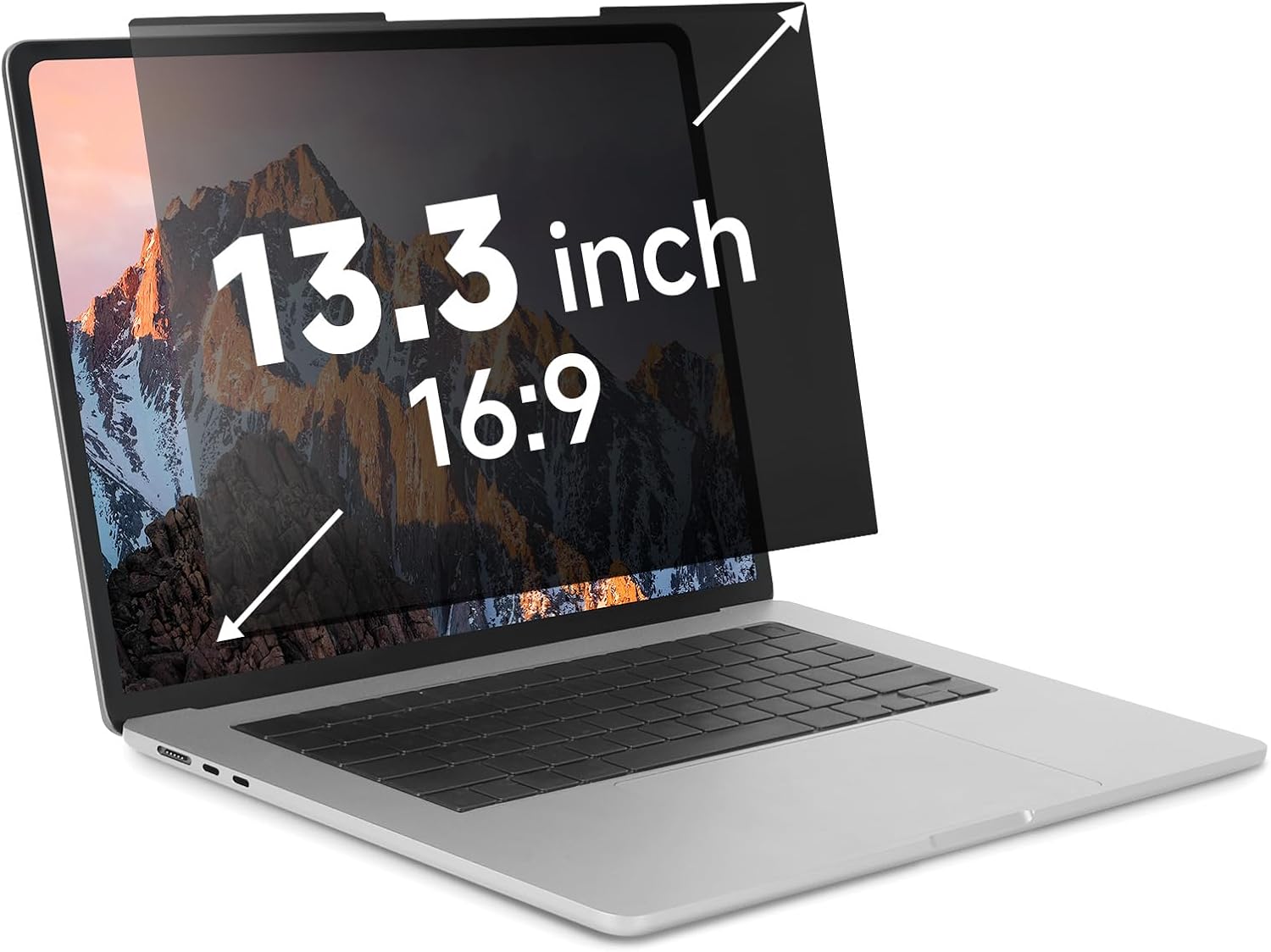 Nano-Suction Laptop Privacy Screen 13.3 Inch 16:9, Removable Screen Privacy Shield for Laptop, Anti Glare, Anti Bule Light, Screen Protector for Lenovo HP Dell Acer Asus Thinkpad