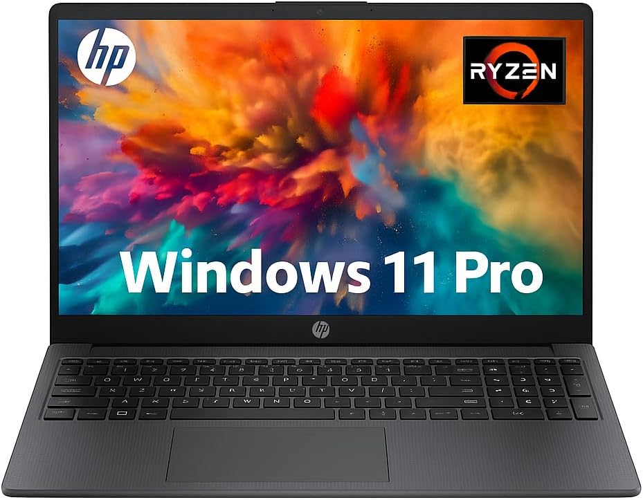 HP Business and Study Laptop 2025 Updated, 15.6″ FHD, AMD Ryzen 7 7730U (16GB RAM | 1TB SSD), Numeric Keypad, Webcam, Windows 11 Pro+ Copilot AI, WiFi 6& Bluetooth with 5-in-1 Accessory Kit Box