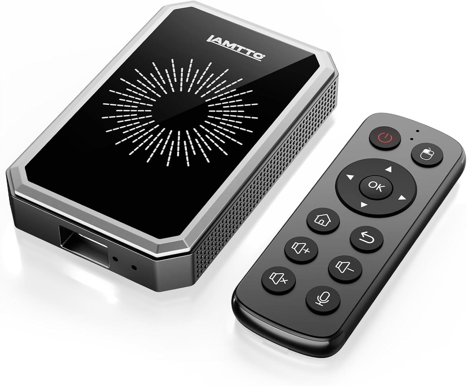 LAMTTO 4-in-1 Wireless CarPlay Android Auto Adapter with Google-Play Download Video APP to Play in-Car and Remote Control,Smart AI Magic Box for Netflix/YouTube/TikTok for Cars with OEM Wired CarPlay