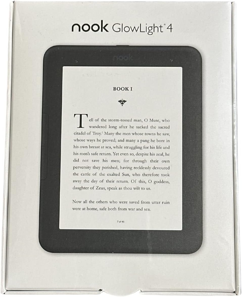 Barnes & Noble Nook Glowlight 4 eReader | 6″ Touchscreen | 32GB | Black | BNRV1100