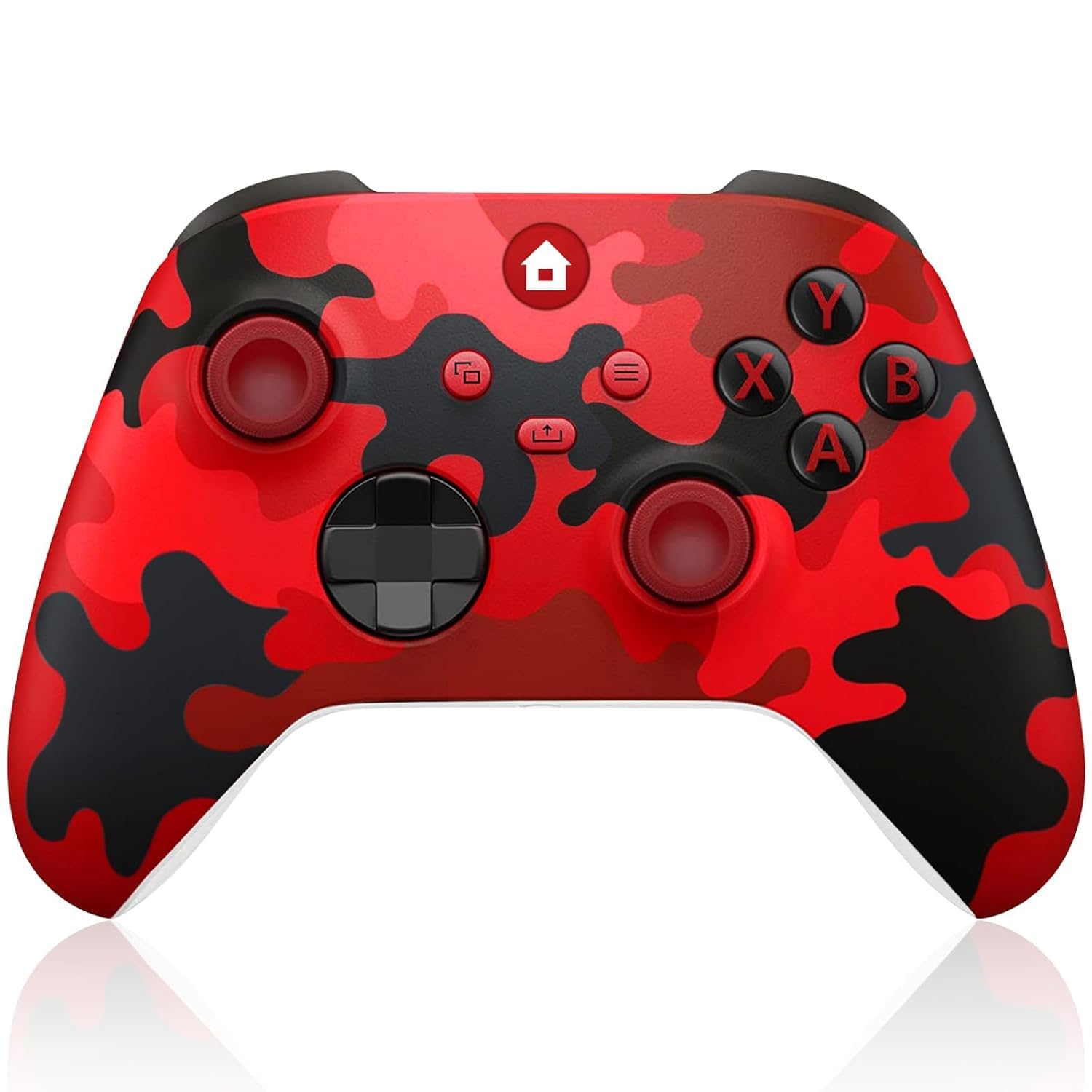 ADHJIE Xbox One Controller, 2.4GHz Wireless Controller for Xbox One/One X/S Xbox Series X/S/PC with 3.5mm Audio Headset Jack, Dual Vibration, Camo Red