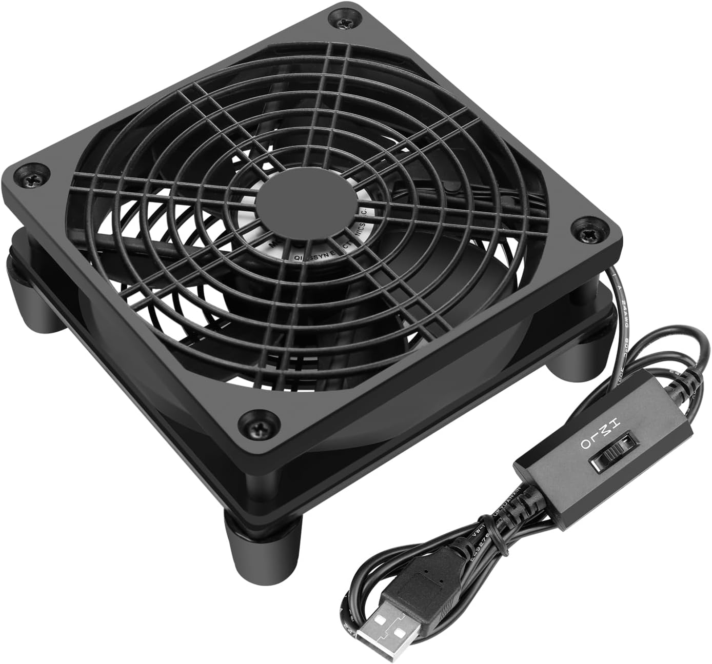 USB Computer Fan Quiet, 5V Powered Fan with Speed Controller for Router Modem Receiver DVR Xbox TV Box Cooling