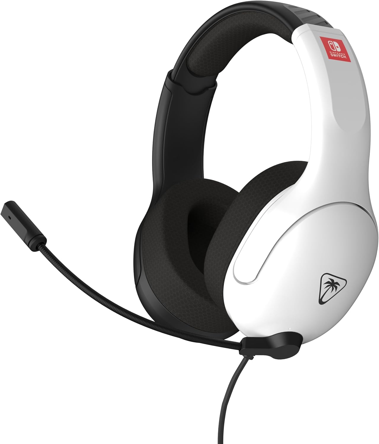 Turtle Beach Airlite Fit Wired Gaming Headset: Officially Licensed for Nintendo Switch, Nintendo Switch Lite & OLED Model – Flip-to-Mute Mic, Over-Ear Comfort Cushions, 40mm Speakers – White & Black