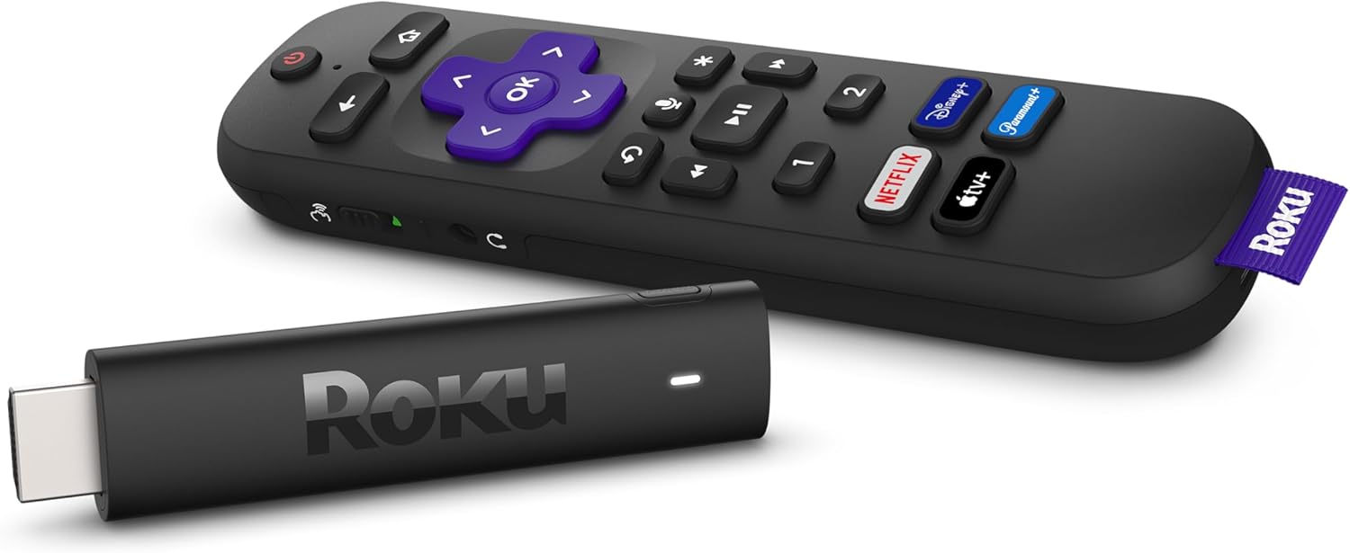 Roku Streaming Stick 4K+ Streaming Device 4K/HDR/Dolby Vision with Voice Remote Pro,Black
