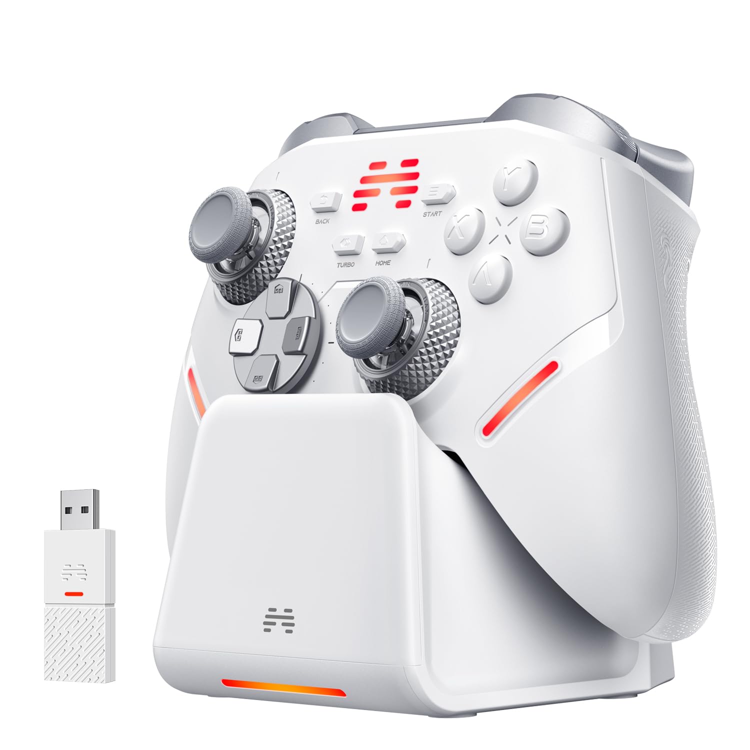 BEITONG KP40 Multi-Platform Smart Wireless Controller​ – Dual TMR Joysticks & 3-Mode TMR Triggers Omnidirectional D-Pad Compatible with Switch/PC/iOS/Android/Steam With Charging Dock
