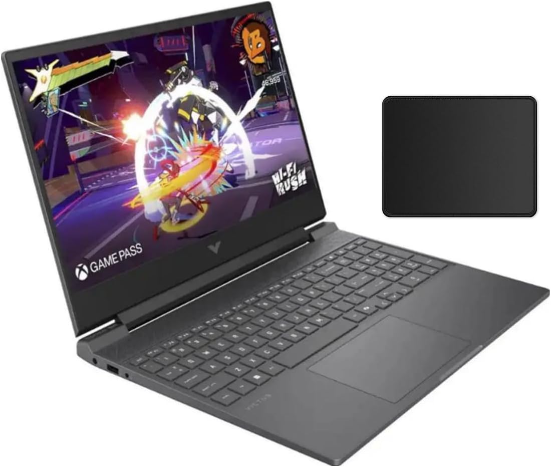 HP Victus 15.6″ 144Hz Full HD Gaming Laptop | AMD Ryzen 7 7445HS |NVIDIA GeForce RTX 4050|Copilot |Backlit| 16GB RAM DDR5 | 512GB SSD |Mica Silver |Windows 11 Home |Bundle with Mouse Pad