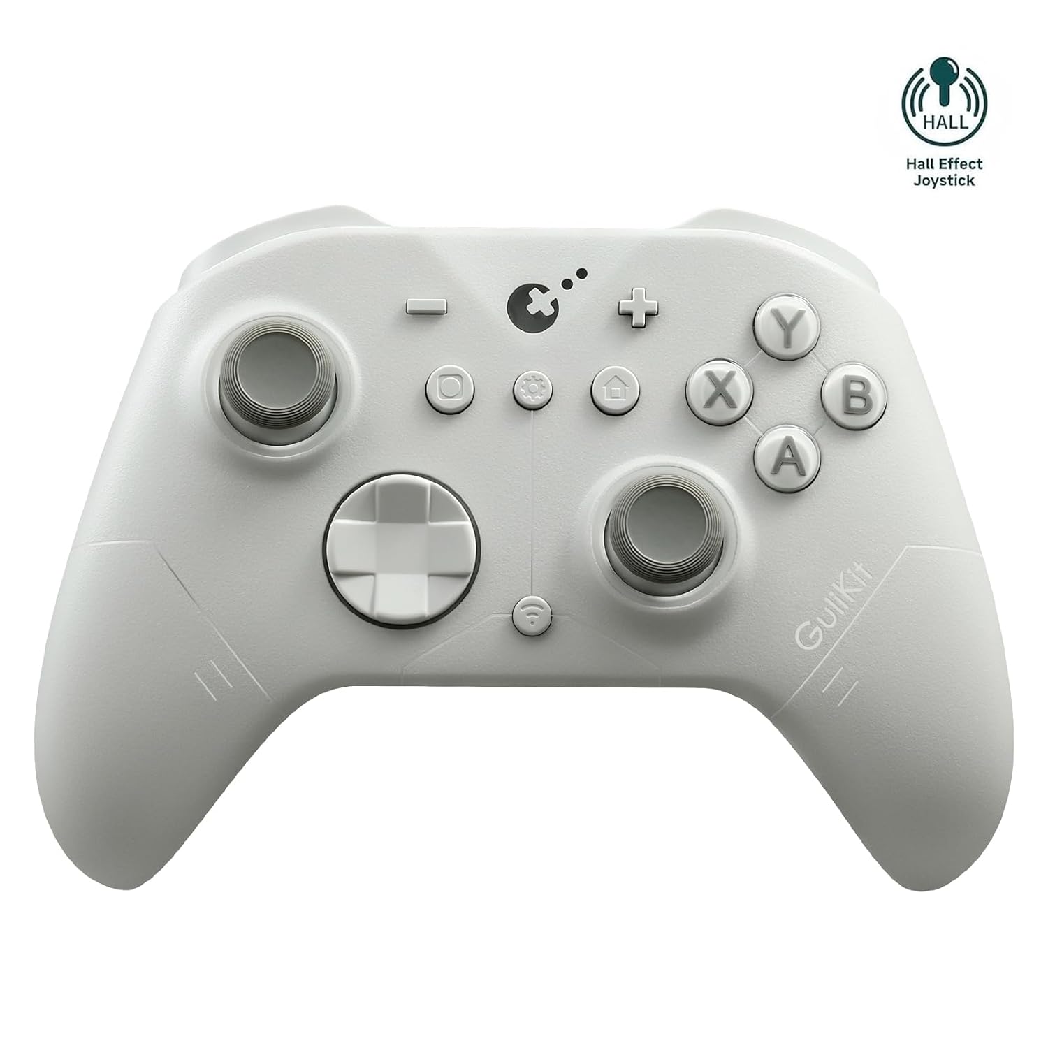 AKNES GuliKit ES Wireless PC Gaming Controller for Switch 1/2, Windows/Android/Mac/Steam Deck with 3.25ms Low Latency, Hall Effect Joysticks, Switch1/2 Wake-Up, Tactile Switch D-pad Gray