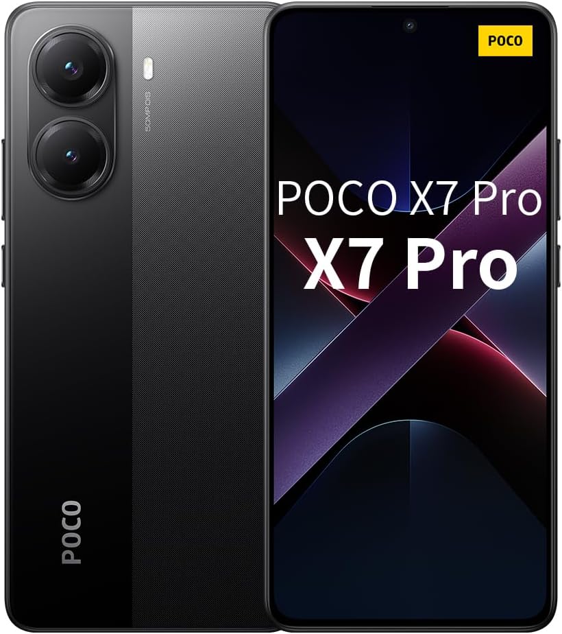 Xiaomi Poco X7 PRO 5G + 4G LTE (for Tmobile Mint Tello & Global) (256GB + 12GB) Ai 6.67″ 50MP Gamers Phone NFC Dual sim Unlocked Model 2412DPC0AG (Black)