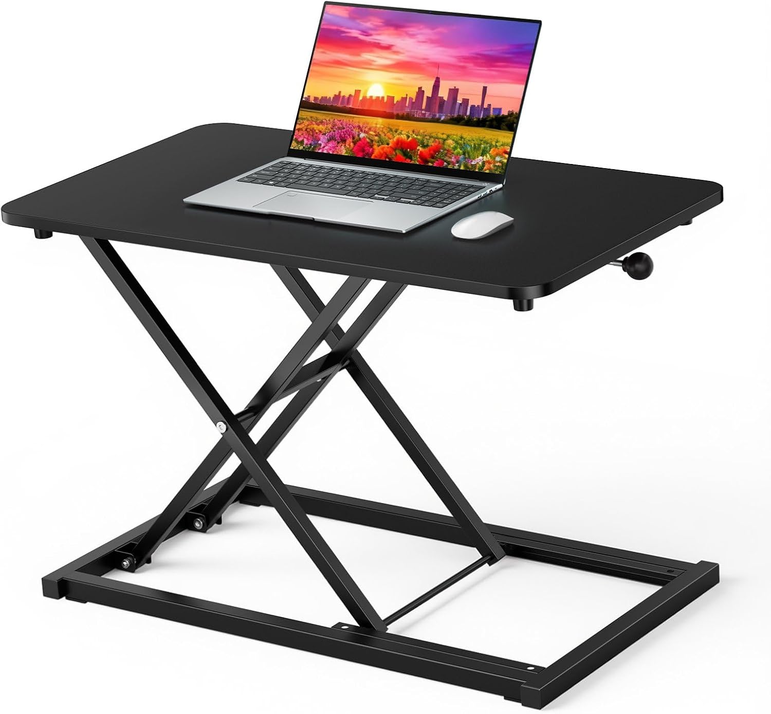 Standing Desk Converter Adjustable Height, 23.6″ x 13.4″ Ergonomic Keyboard and Mouse Riser, Computer Keyboard Stand for Desktop, Sit Stand Tabletop Monitor and Laptop Riser for Home Office Study Room