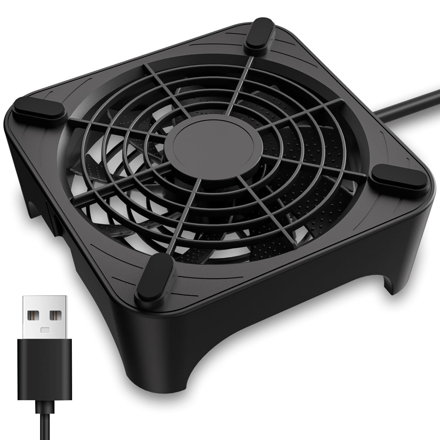 X1 USB Cooling Fan, 18dB Ultra Quiet 120mm USB Computer Fan with Built-in Cable, Portable Fast Cooling Suitable for Router, Receiver, Amplifier, DVR, PlayStation, Xbox, Computer Cabinet More