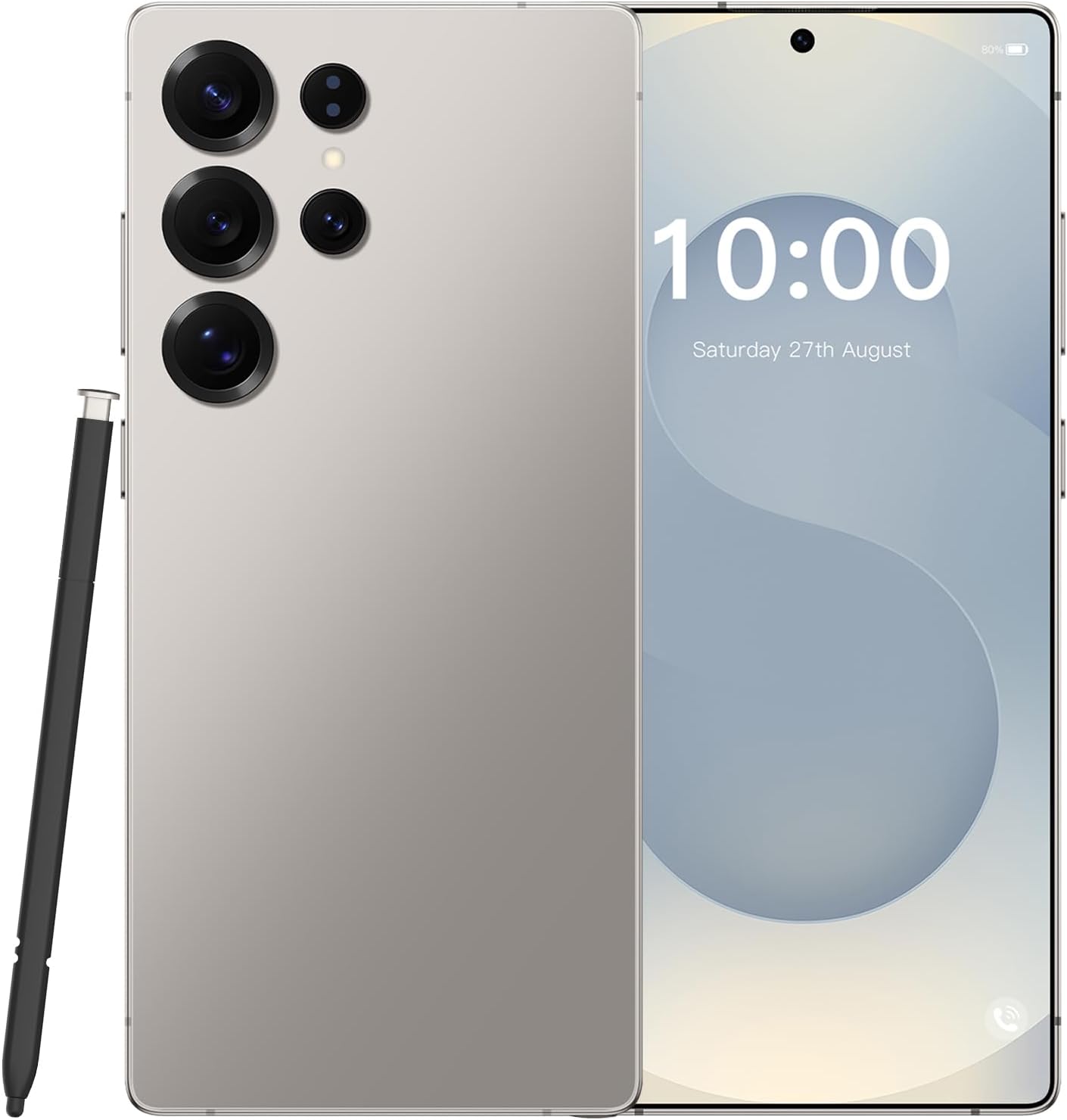 C25 Ultra Unlocked Cell Phones,7.2 HD Screen 8+256GB Unlocked Phone 8000mAh Long Battery Life Smartphone, Android 14 72MP+108MP Dual Camera Dual SIM/Fingerprint Unlock/Face ID 5G Phone (Silver)