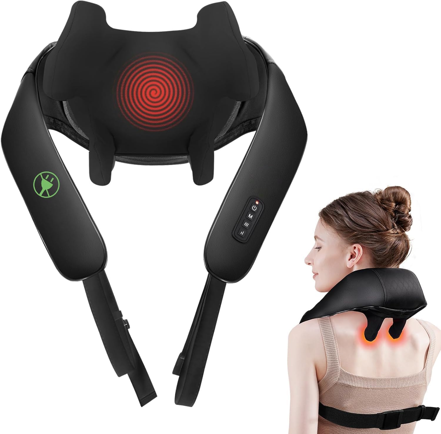 Neck Massager for Pain Relief Deep Tissue, Cordless Neck and Back Massager with Heat, Shiatsu 6D Kneading Massage for Shoulder, Back,Leg,Pain Relief, Gifts for Dad Mom Friend Christmas