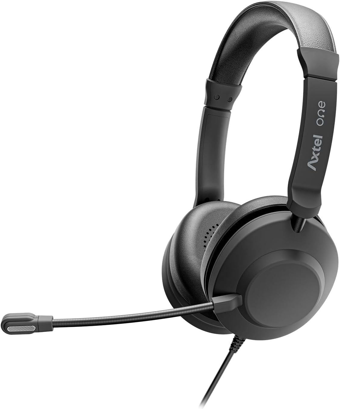 One UC35 Stereo Wired Headset – USB & 3.5mm Jack, Noise-Cancelling Dual Mic, 40mm HD Speakers, Inline Controls, Lightweight for Office & Home