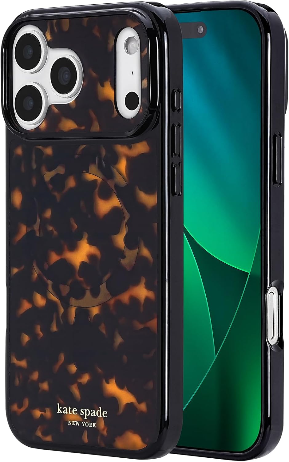 Kate Spade New York iPhone 17 Pro Max Case – Compatible with MagSafe – Designer Phone Case – Tortoise