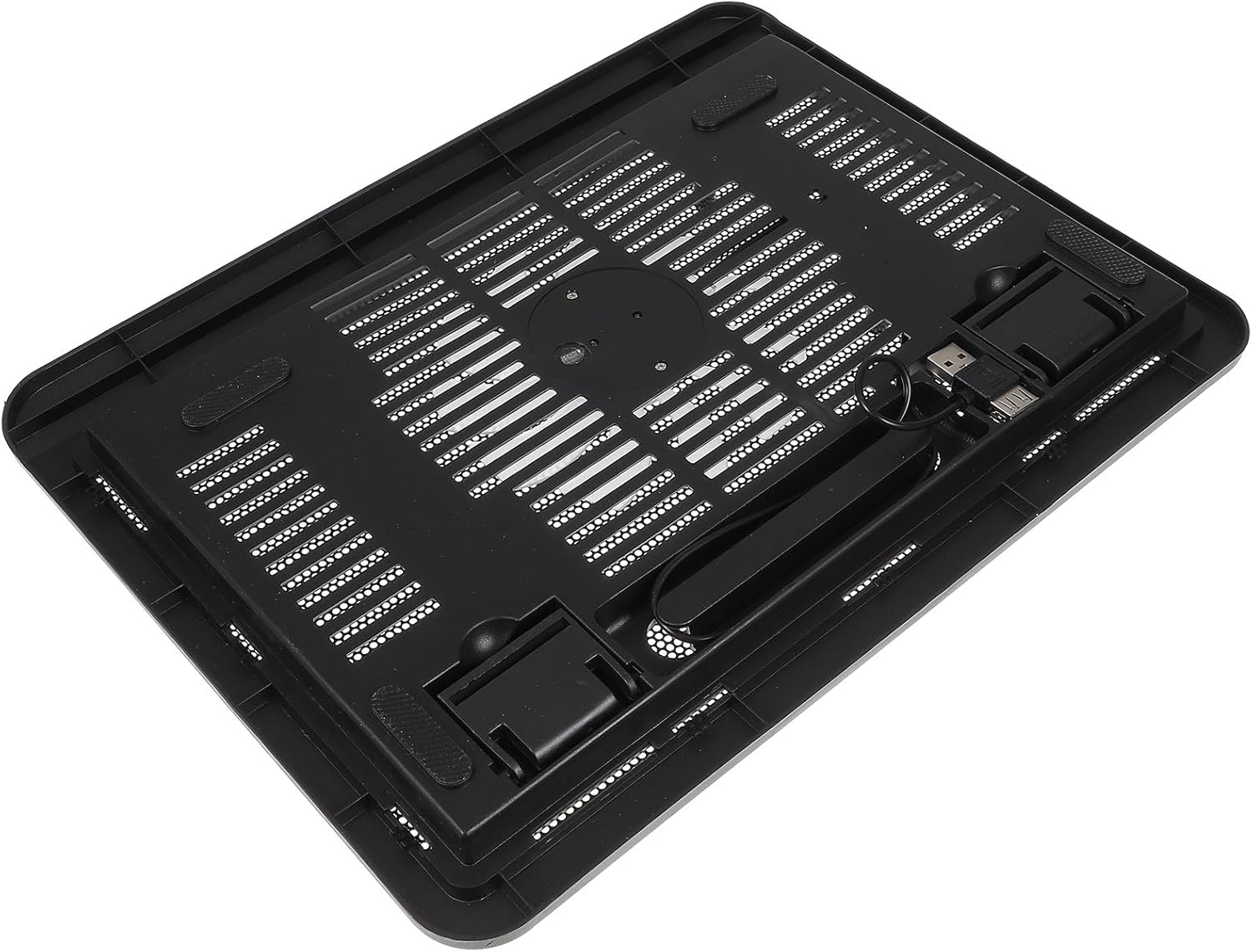 USB Powered Laptop Cooling Pad with Silent Fan Ergonomic Laptop Riser Bracket for Black Cooling Stand for Desk Use