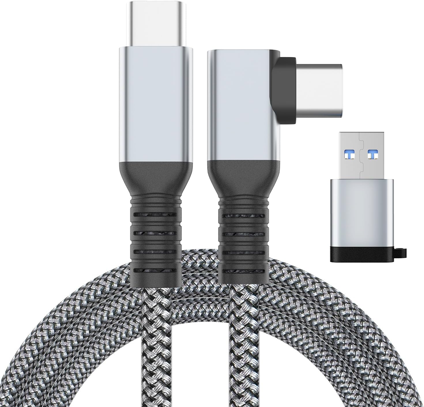 Link Cable 16FT VR Cable Compatible with Meta Oculus Quest 2/Quest 3S/Quest 3/Pro Pico, Nylon Braided Accessories and Gaming PC Steam VR, USB 3.0 Data Transfer Type C Cable, for VR Headset