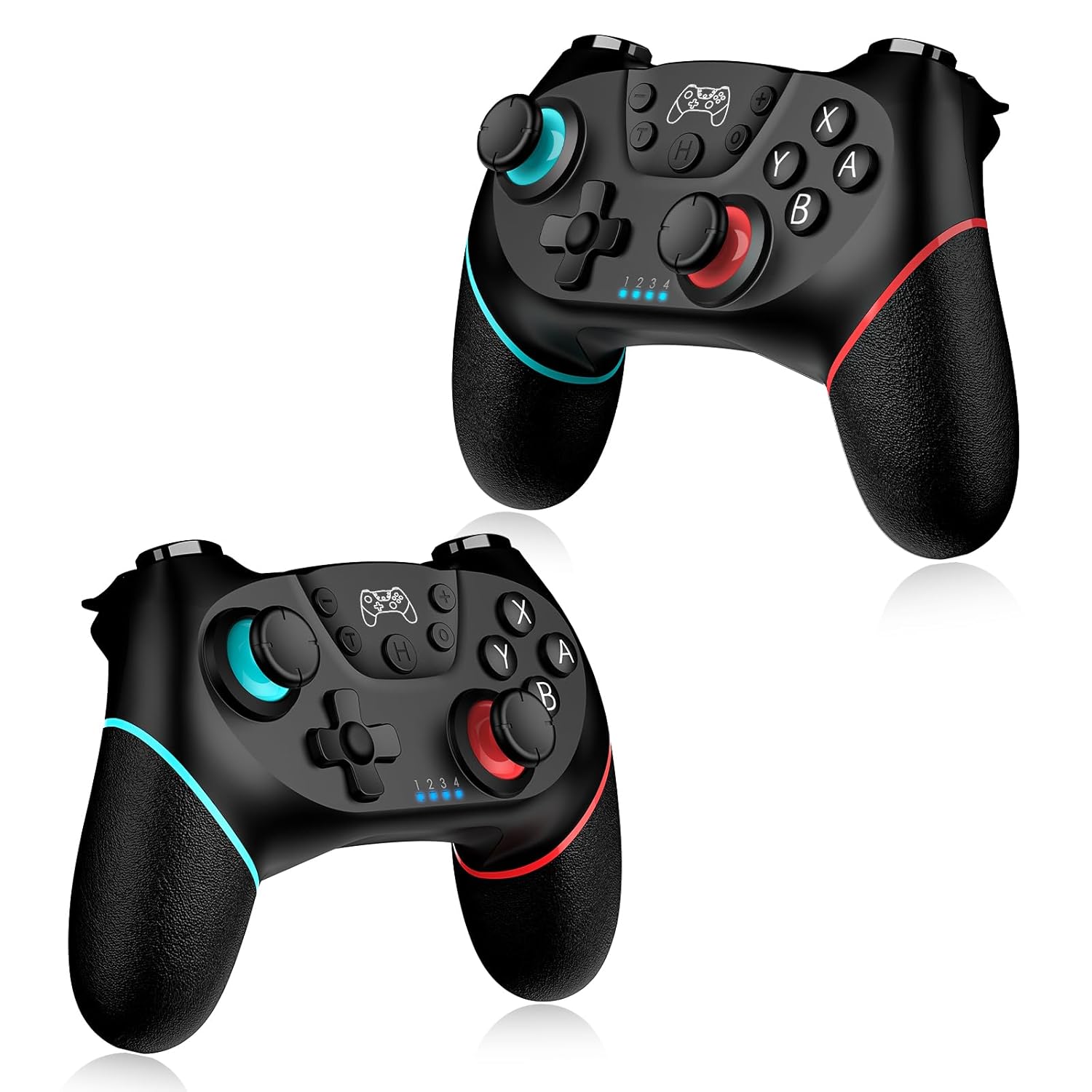 VidPPluing 2 Pack Switch Controllers, Wireless Switch Pro Controller for Switch 2/Switch/Lite/OLED, Game Controller with Motion Sensor/Vibration/Turbo/Wakeup/Charging Cable