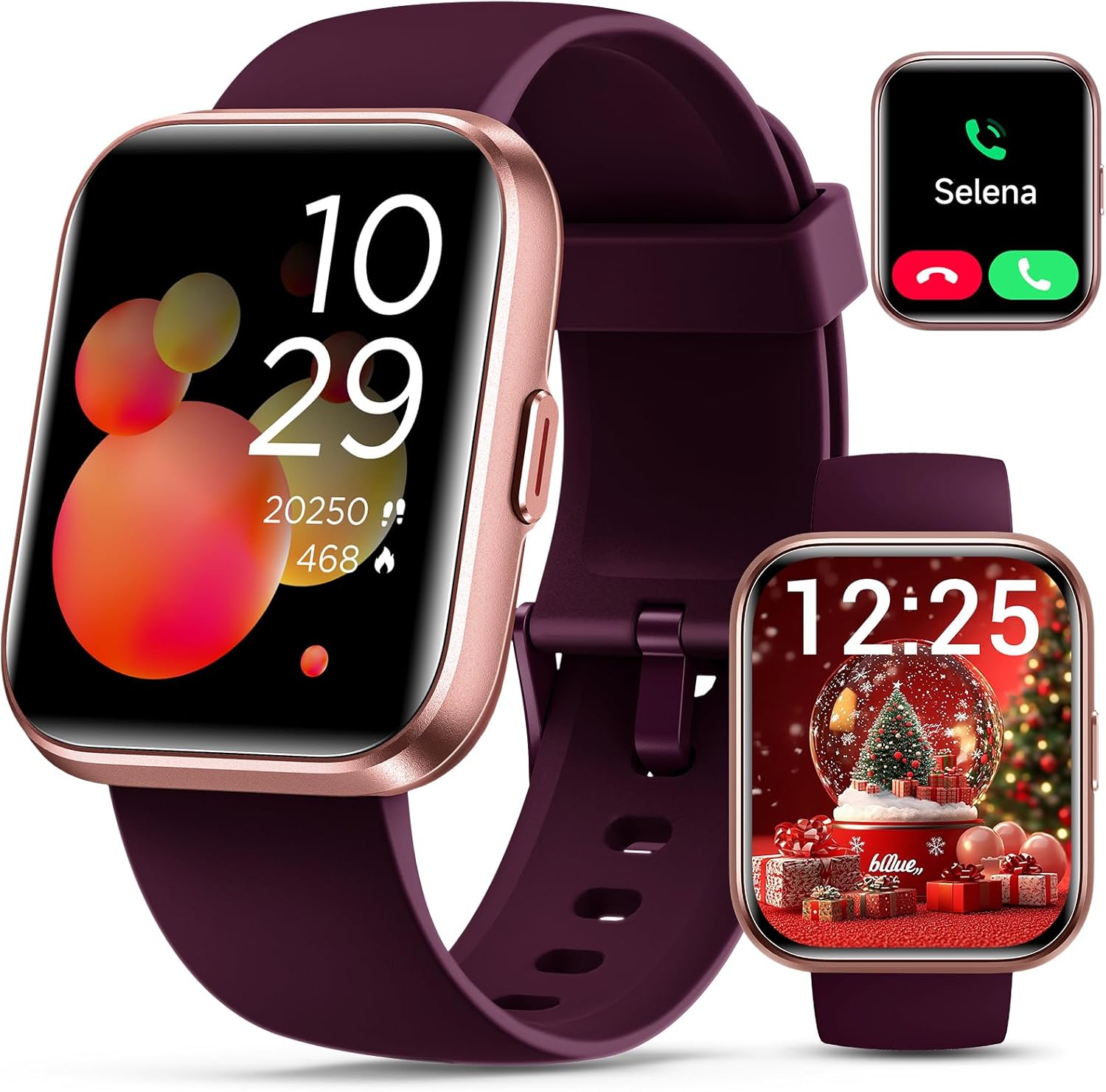 Smartwatch for Women, Compatible with Android & iPhone, 1.8” Fitness Tracker Watch with Alexa, Call & Notification Alerts, Heart Rate & Sleep Monitor, 120 Sports Modes, Waterproof Watch for Women