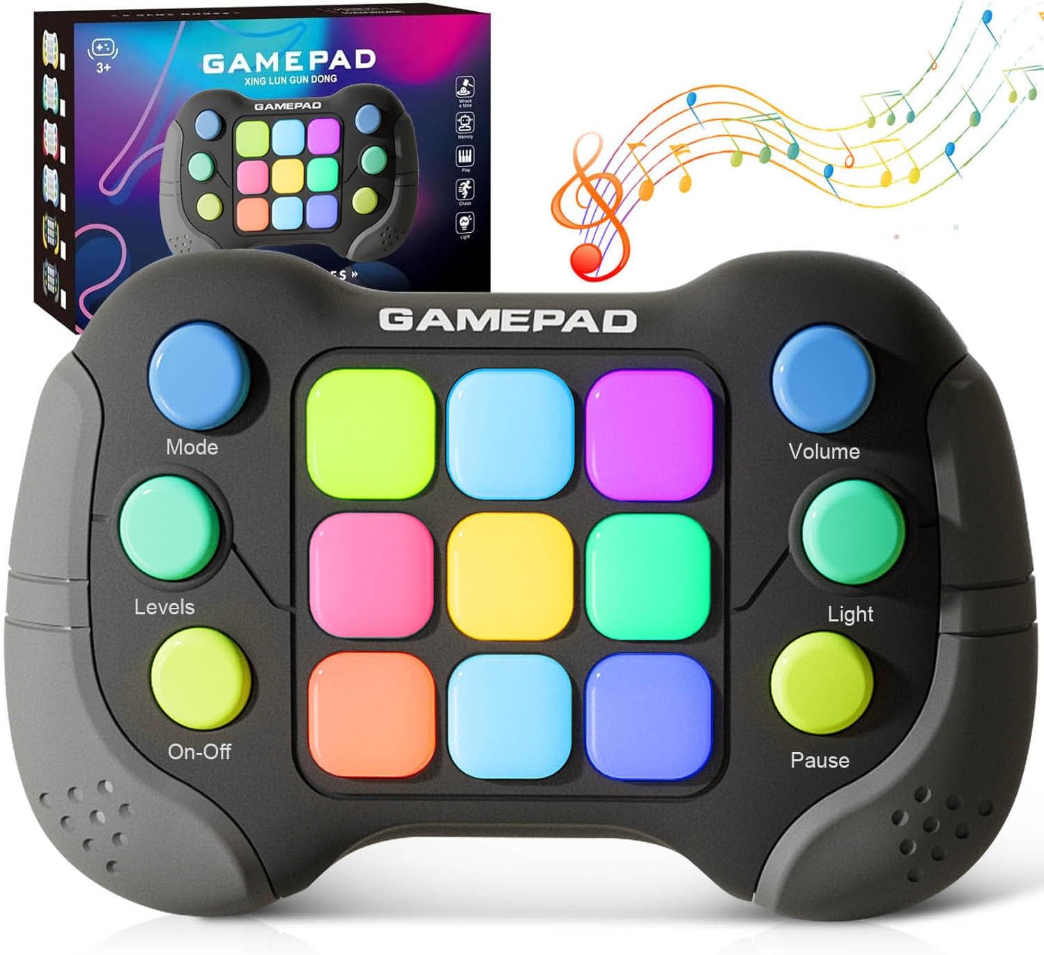 Christmas Fast Push Game Fidget Toys Handle, Upgraded Flashing Quick Press Games Pro for Kids, Speed Push Light Up Fidget Game, Educational Handheld Console Gamepad Toy for Boys Girls