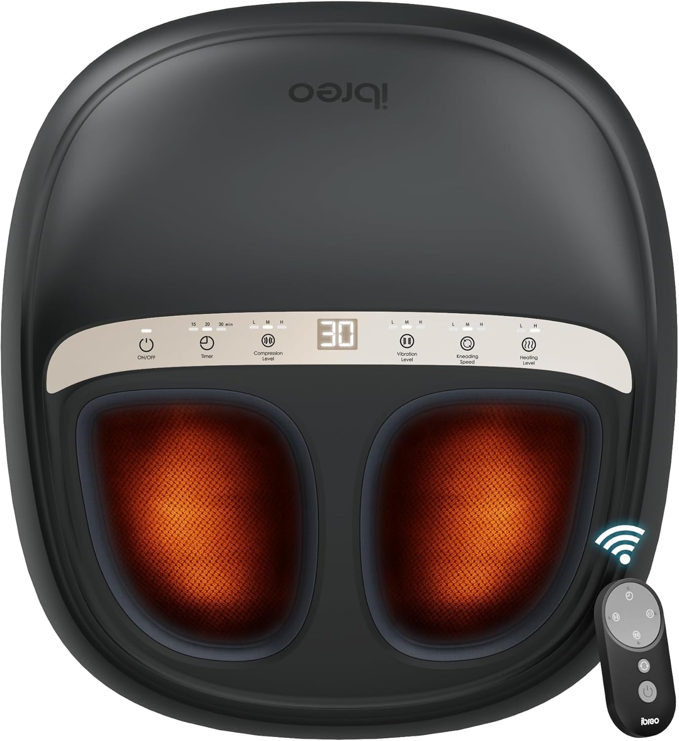 4-in-1 Shiatsu Foot Massager with Heat, Deep Kneading, Air Compression, Vibration, FSA Eligible, HSA Eligible for Neuropathy, Plantar Fasciitis, Pain Relief, Gift for Women & Men Size Up to 14