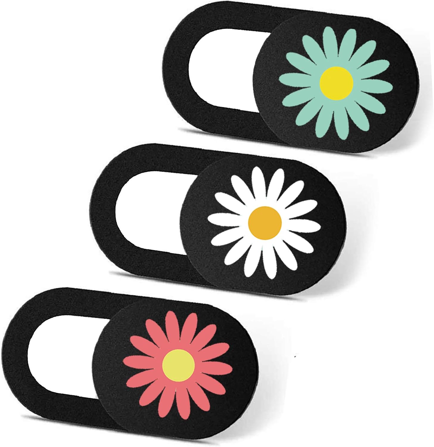 Laptop Camera Cover Slide Cute Ultra Thin Webcam Cover Phone Camera Blocker to Protect Privacy for Computer, iPhone, Desktop, Tablet, Chromebook, PC – Daisy