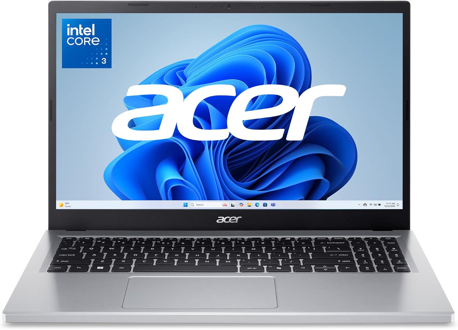 Acer Aspire Go 15 AI Ready Laptop | 15.6″ FHD (1920 x 1080) IPS Display | Intel Core 3 Processor N355 | Intel Graphics | 8GB DDR5 | 128GB UFS | Wi-Fi 6 | Windows 11 Home in S Mode | AG15-32P-39R2