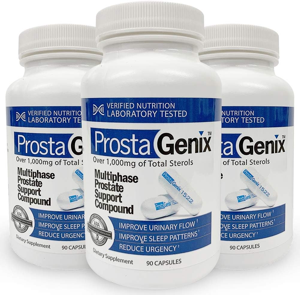 ProstaGenix Multiphase Prostate Supplement Capsule -3 Bottles- Featured on Larry King Investigative TV Show – Over 1 Million Sold – End Nighttime Bathroom Trips, Urgency, Frequent Urination.
