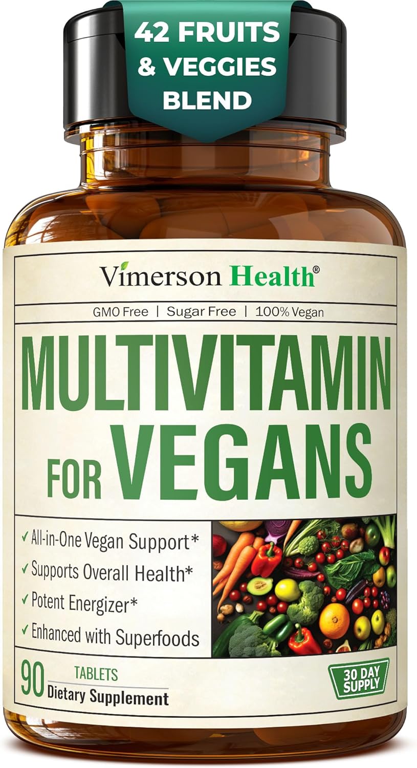 Vegan Multivitamin for Women & Men – Essential Multivitamins & Multiminerals 90 Tablets with Vitamin B12, A, D, C, Zinc, Magnesium & More for Total Body Wellness – 23 Key Nutrients & Vitamins