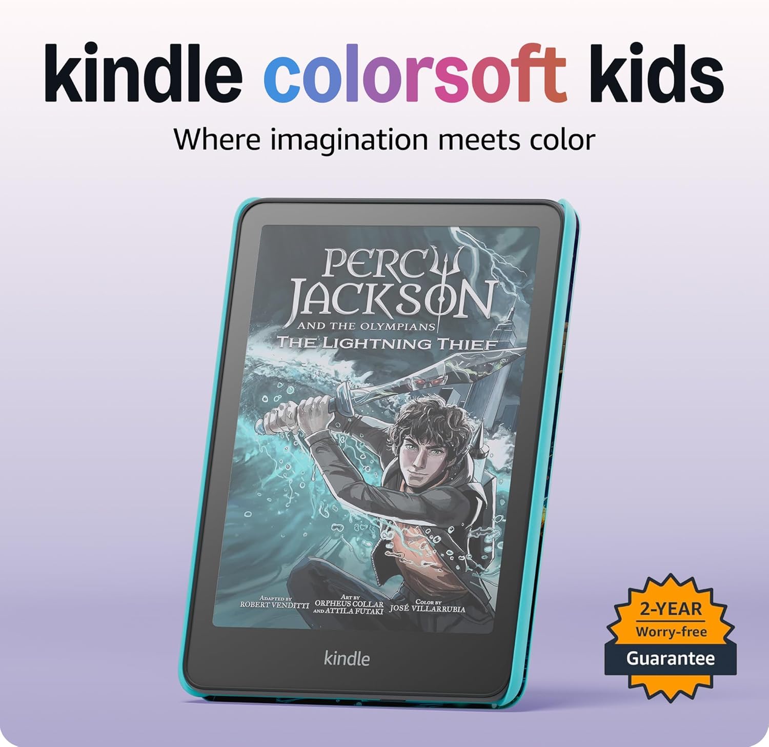 Amazon Kindle Colorsoft Kids 16GB (newest model) – First Kindle for kids in color, with cover – Fantasy River