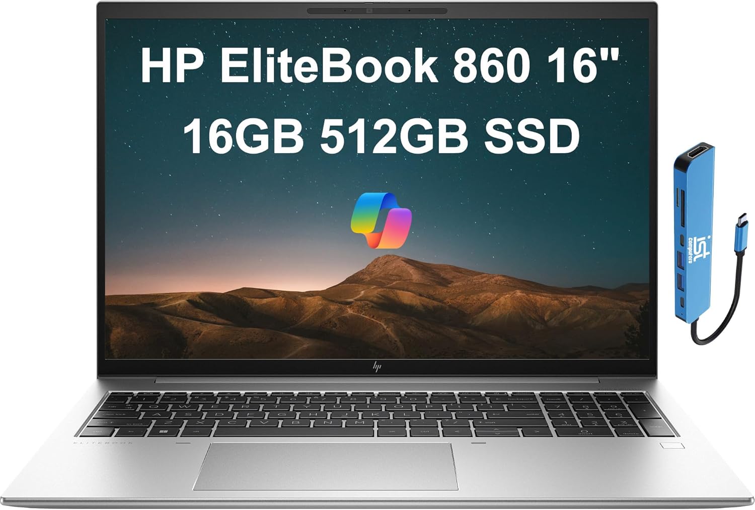 HP EliteBook 16 860 Business Laptop (16″ FHD+ Anti-Glare, Intel Core i5-1245U, 16GB DDR5, 512GB SSD, 10-Core(> i7-1165G7)), 2 x Thunderbolt 4, Fingerprint, IST Hub, 5MP Webcam, Wi-Fi 6, Win 11 Pro