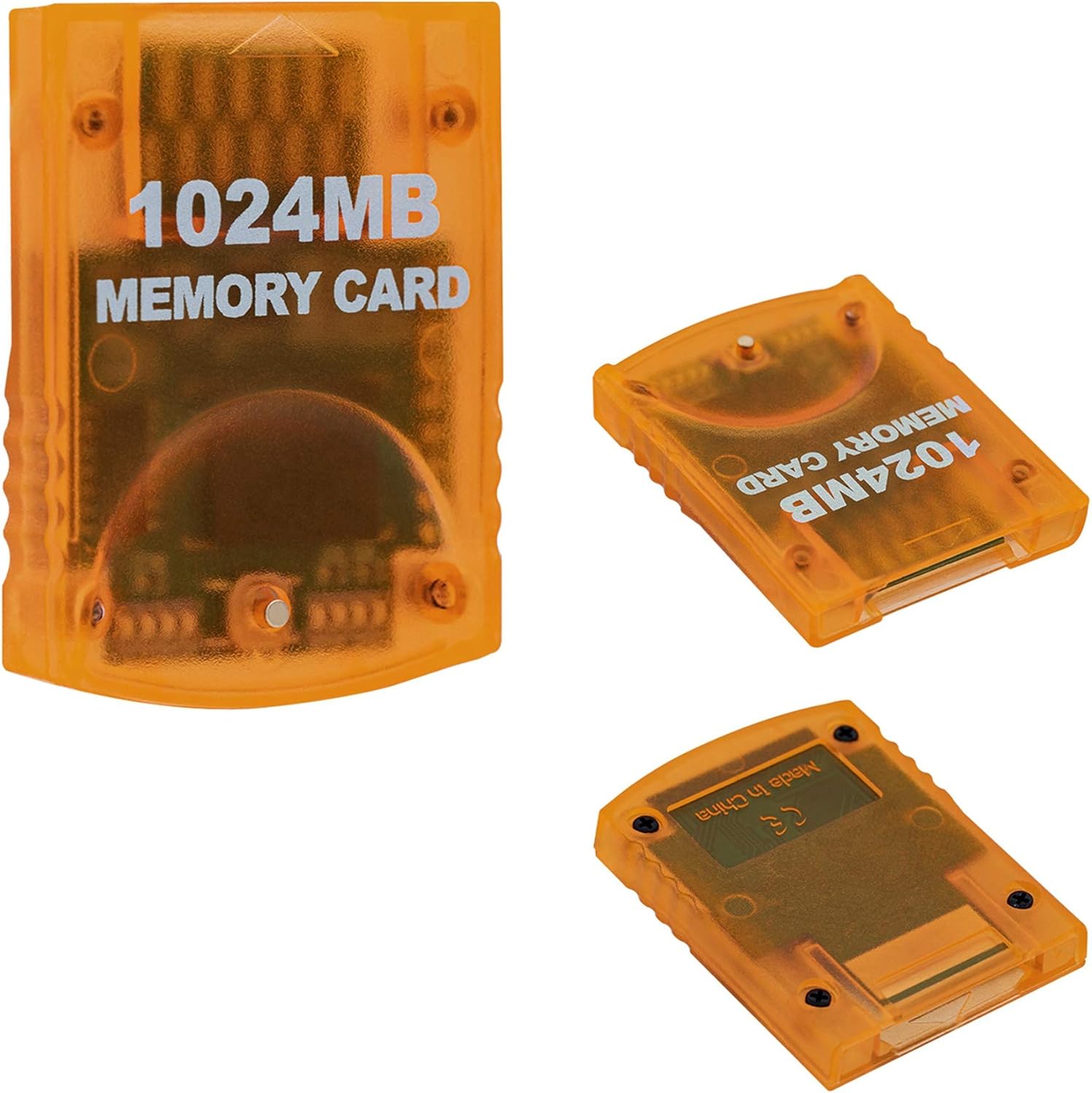 Tolesum Memory Card 1024MB(16344 Blocks) 8 Data Areas for Gamecube and Wii Console, Orange 1024MB
