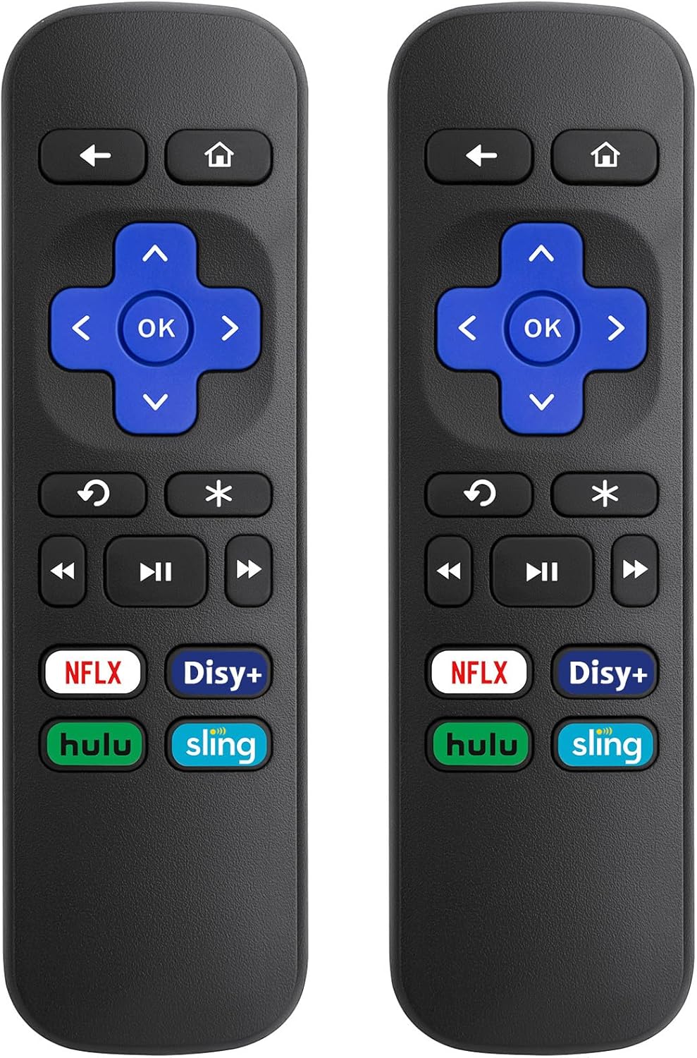 (2 Pack) Replacement Remote Control for Roku Express, for Roku Premiere, for Roku Box, for Roku Player, for Roku 1 2 3 4 -【NOT for Stick or TV】