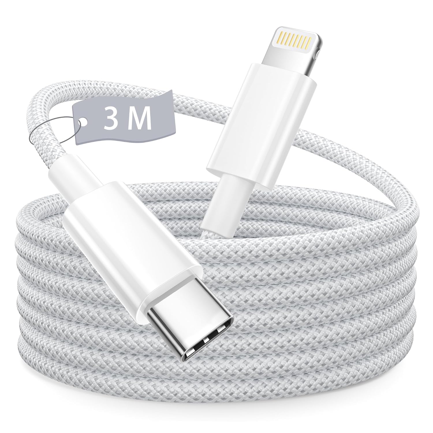 USB C to Lightning Cable 3M/10FT, [Apple MFi Certified] iPhone Fast Charger Cord Braided Power Delivery Type c to Lightning Cable Fast Charging for Apple iPhone 14 13 12 11 Pro Max X 8 7 Plus and More