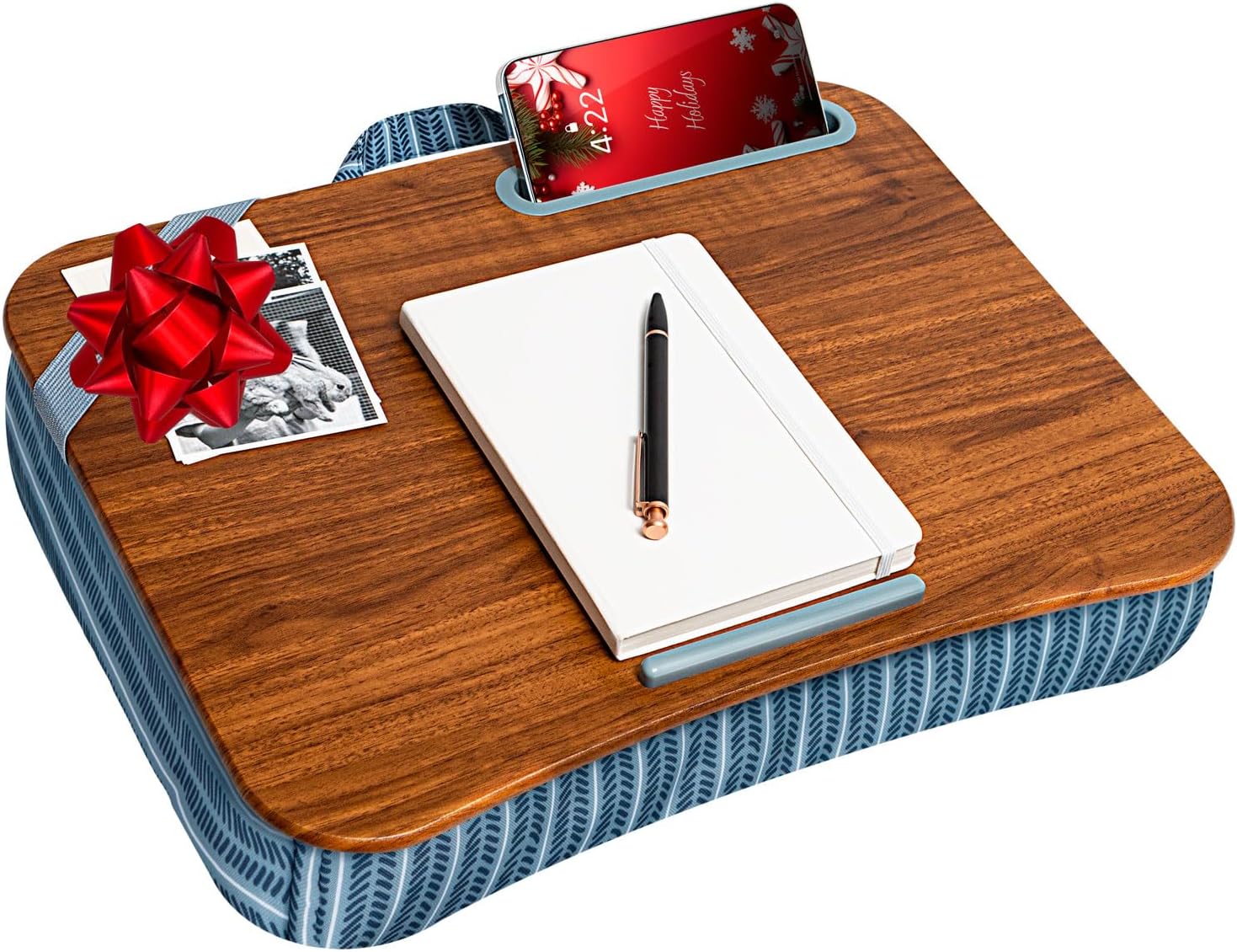 LAPGEAR Designer Lap Desk with Phone Holder and Device Ledge – Arrow Stripes – Fits up to 15.6 Inch Laptops – Style No. 45411