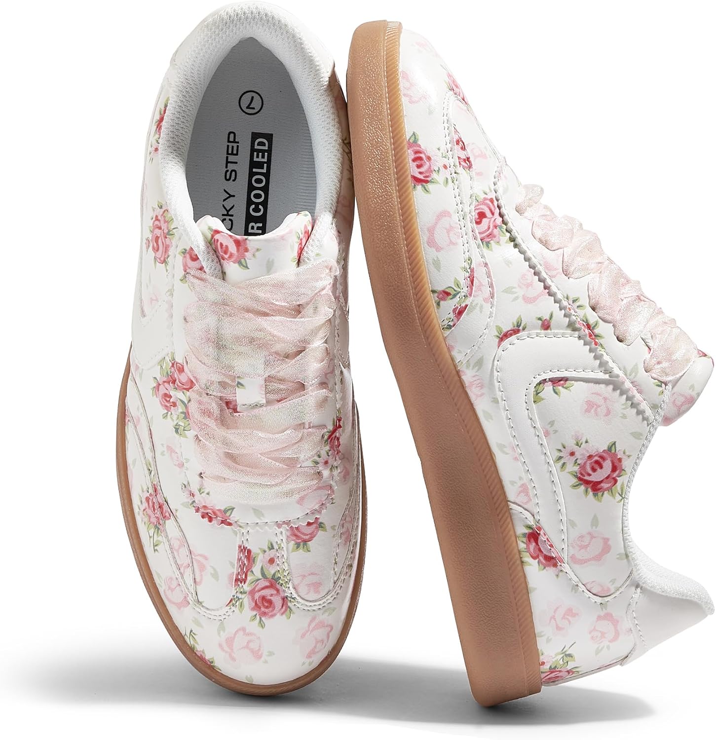 LUCKY STEP Women’s Retro Fashion Sneakers Classic Casual Walking Shoes Non Slip Comfort Skate Shoes