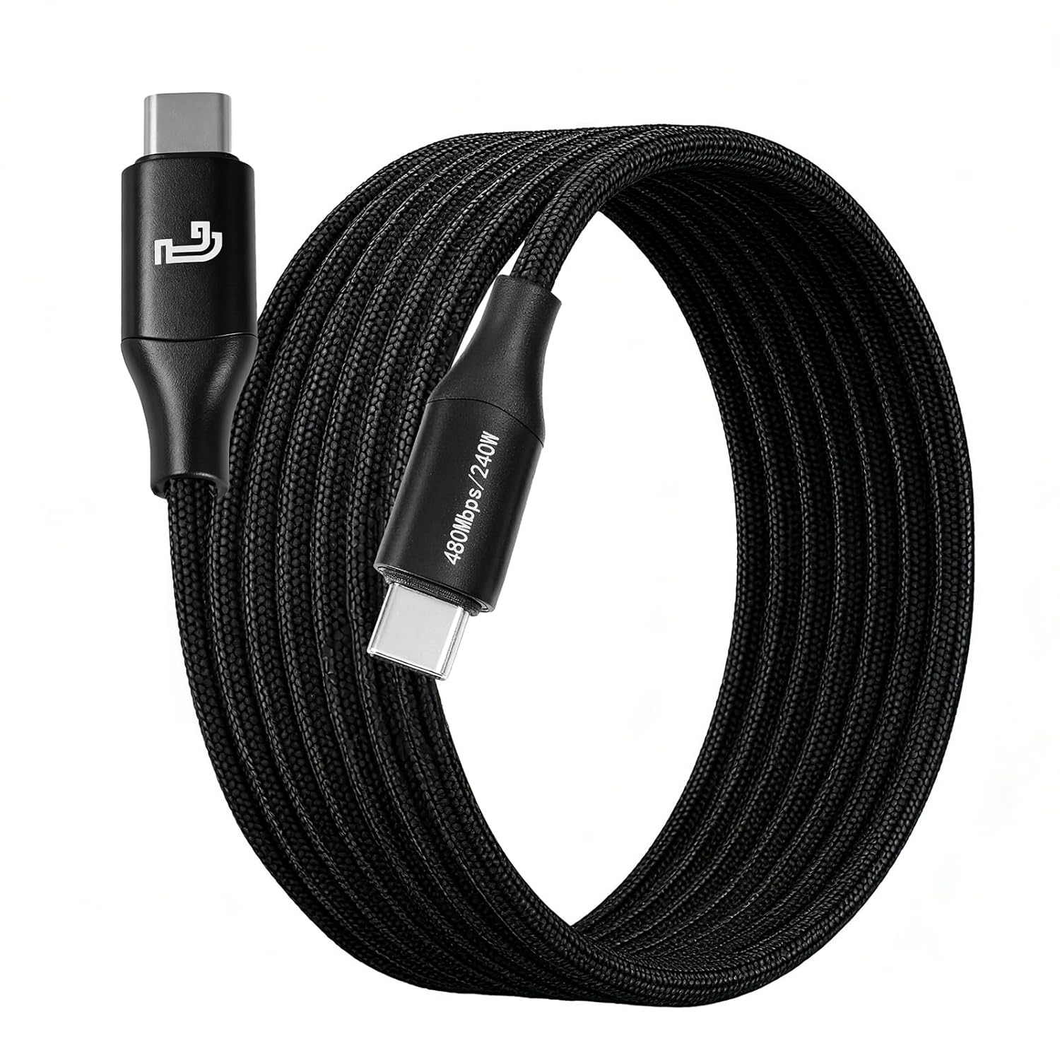 USB C to USB C Cable 6FT, 240W Fast Charging Type C Charger Cord, for iPhone Samsung and More (Black)