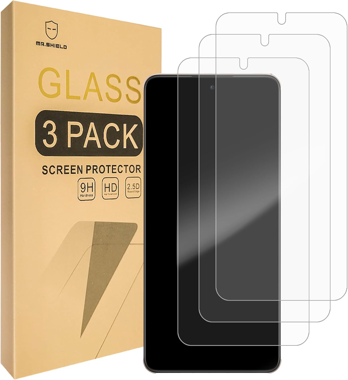 Mr.Shield Screen Protector compatible with OPPO Reno 12 F 5G/4G [Not For Reno 12] / F27 5G [Tempered Glass] [3-PACK] [Japan Glass with 9H Hardness]