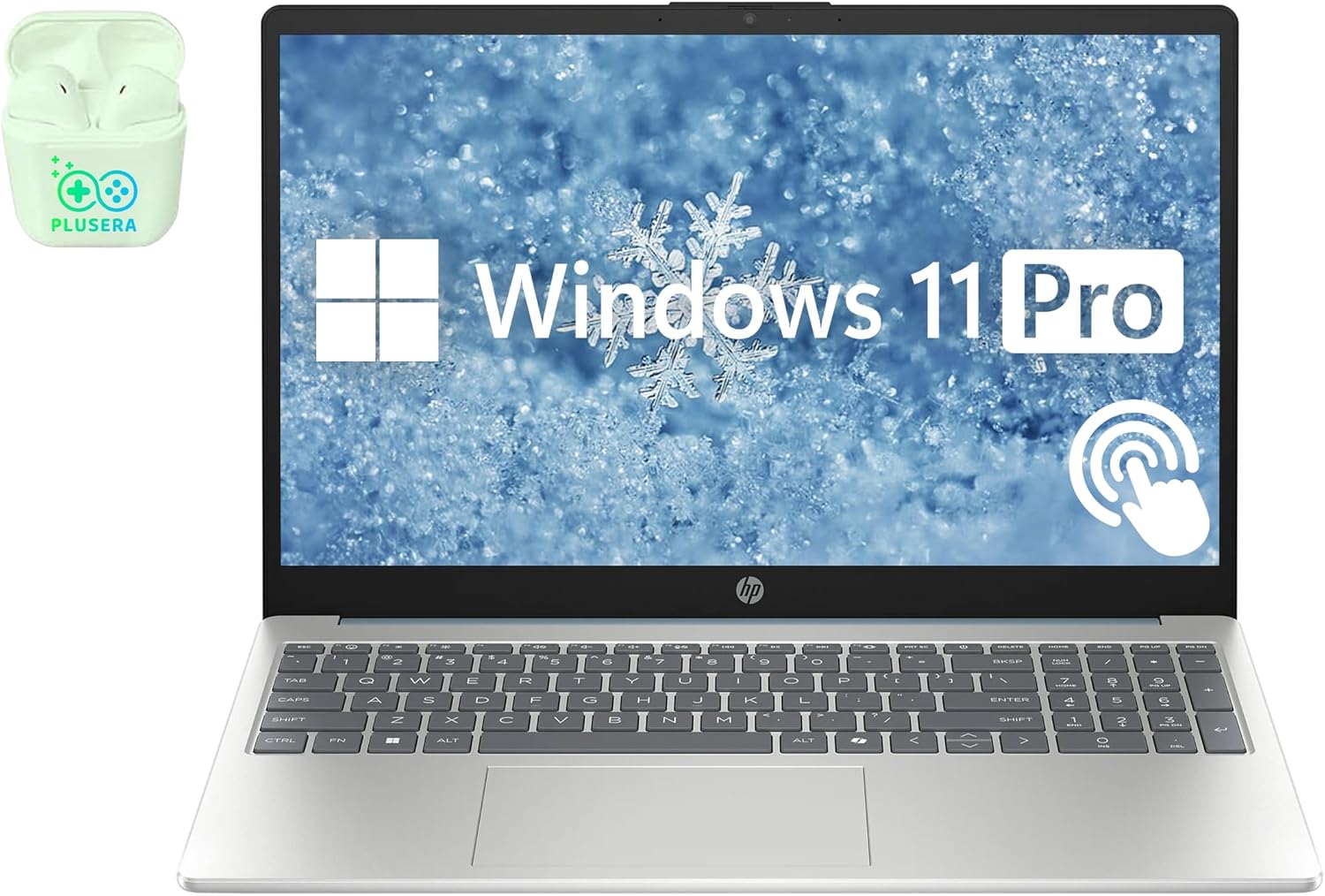 HP 15.6″ FHD Touchscreen Business & Student Laptop, 32GB RAM 1TB SSD, 8-Cores Intel Core i3, Windows 11 Pro Laptop with Microsoft Office Home & Business Included, PLUSERA Earphones, Moonlight Blue