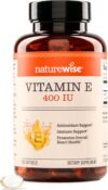 NatureWise Vitamin E 400 IU Softgels (180mg DL-Alpha) – Dairy, Gluten & Soy Free – Antioxidant-Rich Dietary Supplement for Skin, Heart, and Immune Health Support – 4-Month Supply, 120 Count
