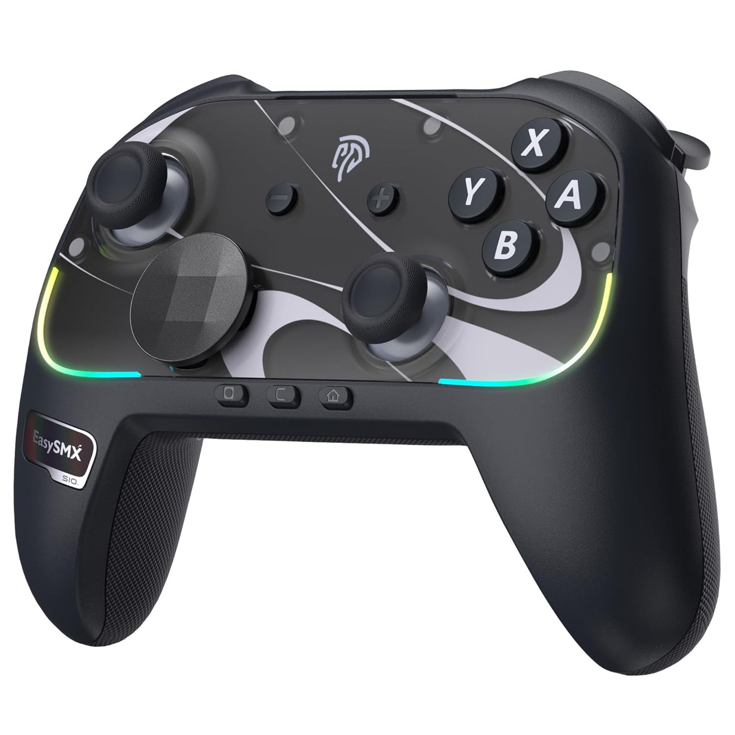 EasySMX S10 Switch 2 Controller-One Key Wake-up, Switch 2 Pro Controller with 6 Axis Gyro, NFC Function, TMR Anti-Drift Joystick, HD Rumble, Swappable D-Pad & Faceplate-black