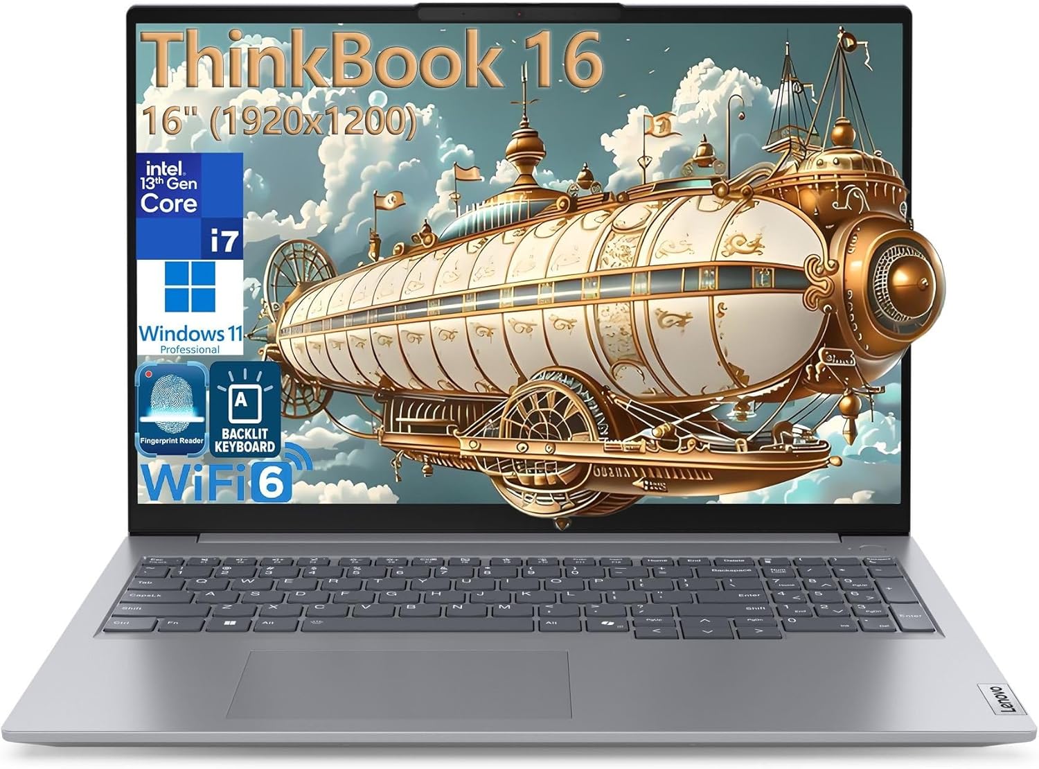 Lenovo ThinkBook 16 16″ FHD+ Business Laptop Computer, 13th Gen Intel 14-Core i7-13700H, 64GB DDR5 RAM, 1TB PCIe SSD, WiFi 6, Thunderbolt 4, Backlight KB, Fingerprint Reader, Windows 11 Pro, vent-hear