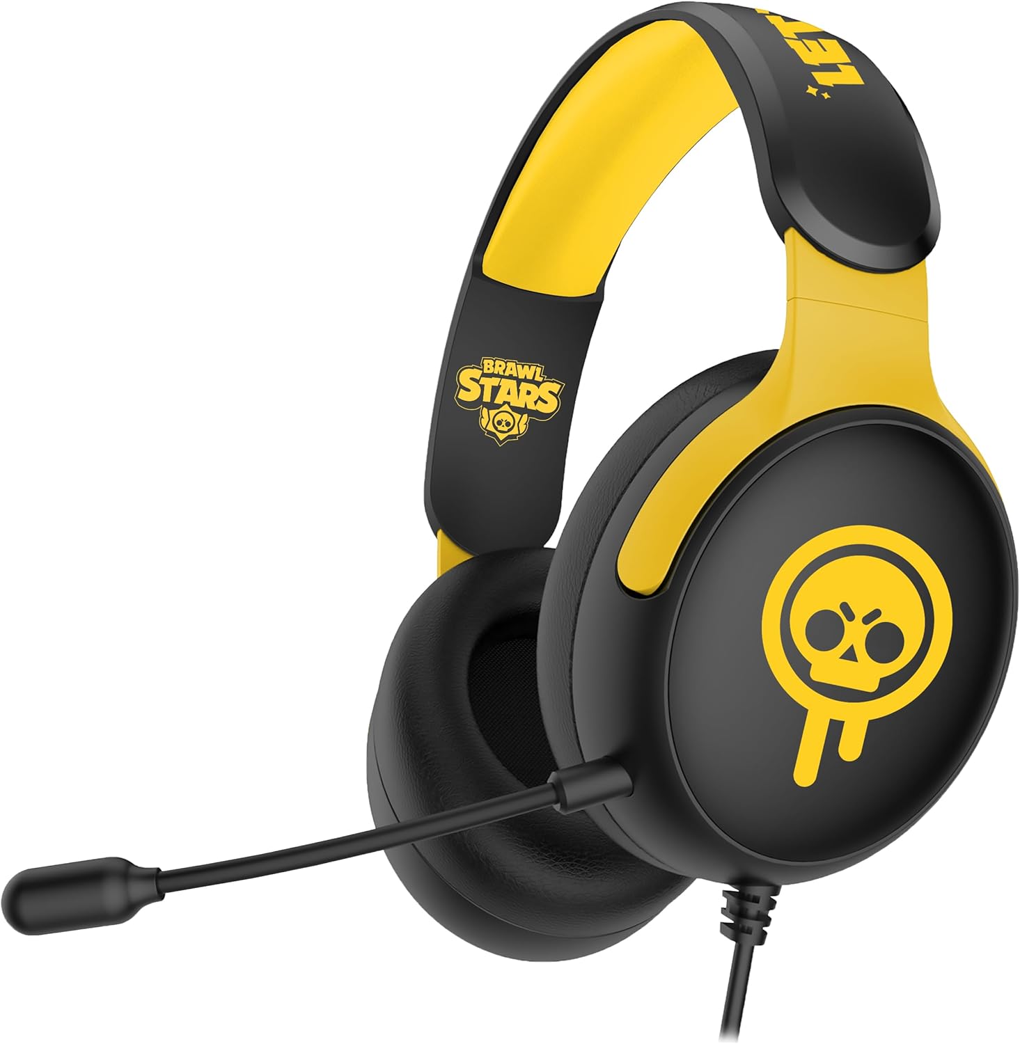 SUBSONIC – Brawl Stars Gaming Headset with Microphone. Officially Licensed Gaming Headset, Compatible with Consoles, PCs, Tablets, and Smartphones – Black and Yellow