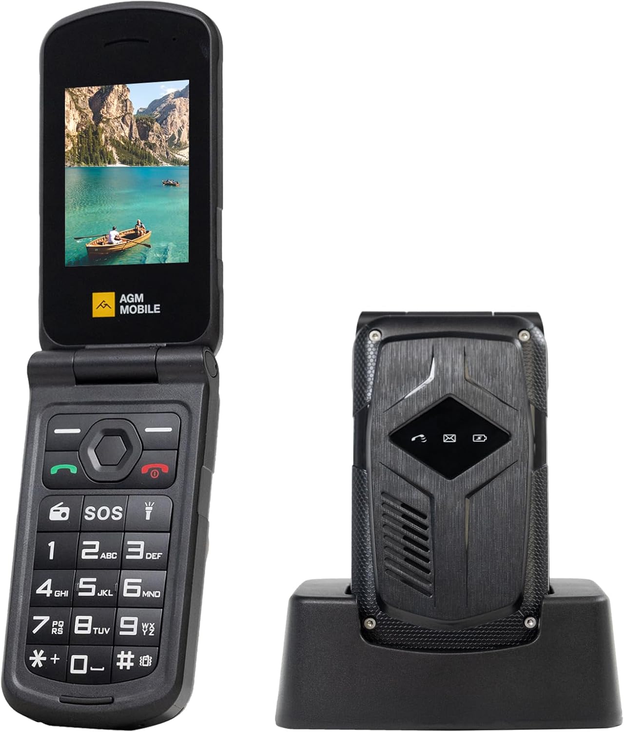 AGM M10 Rugged Basic Flip Phone, 4G Feature Cell Phone, Simple Mobile Phones, Pocket-Sized, Waterproof & Drop-Proof, Speed Dial, Large Fonts & Big Buttons, 98dB Speaker, Dual SIM, for T-Mobile ONLY