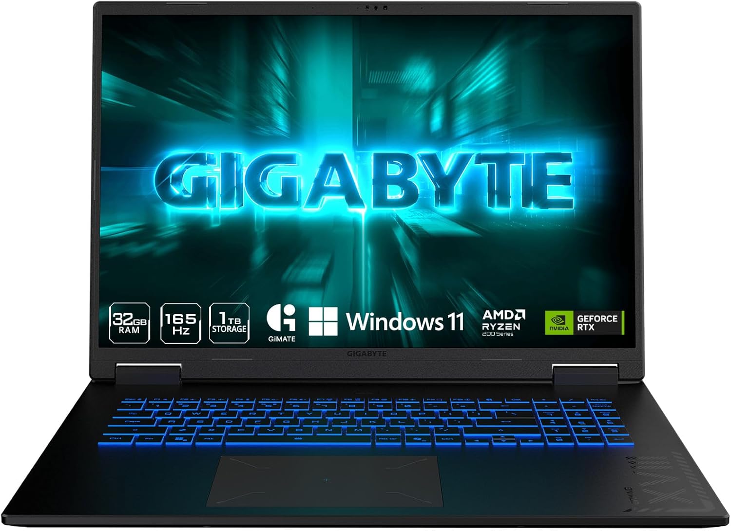 GIGABYTE Gaming A18 Gaming Laptop – 165Hz 2560×1600 WQXGA – NVIDIA GeForce RTX 5070 – AMD Ryzen 7 260-1TB SSD with 32GB DDR5 RAM – Windows 11 Home – Black Steel
