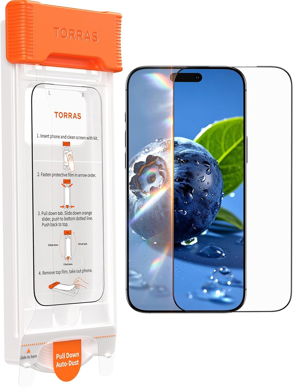 TORRAS OrigArmor for iPhone 17 Pro Screen Protector [100% Anti Reflection][3D Full Coverage Fit] Military-Grade Shatterproof 9H+ Tempered Glass Anti-Scratch Screen Protector 17 Pro 6.3″ 1-Pack