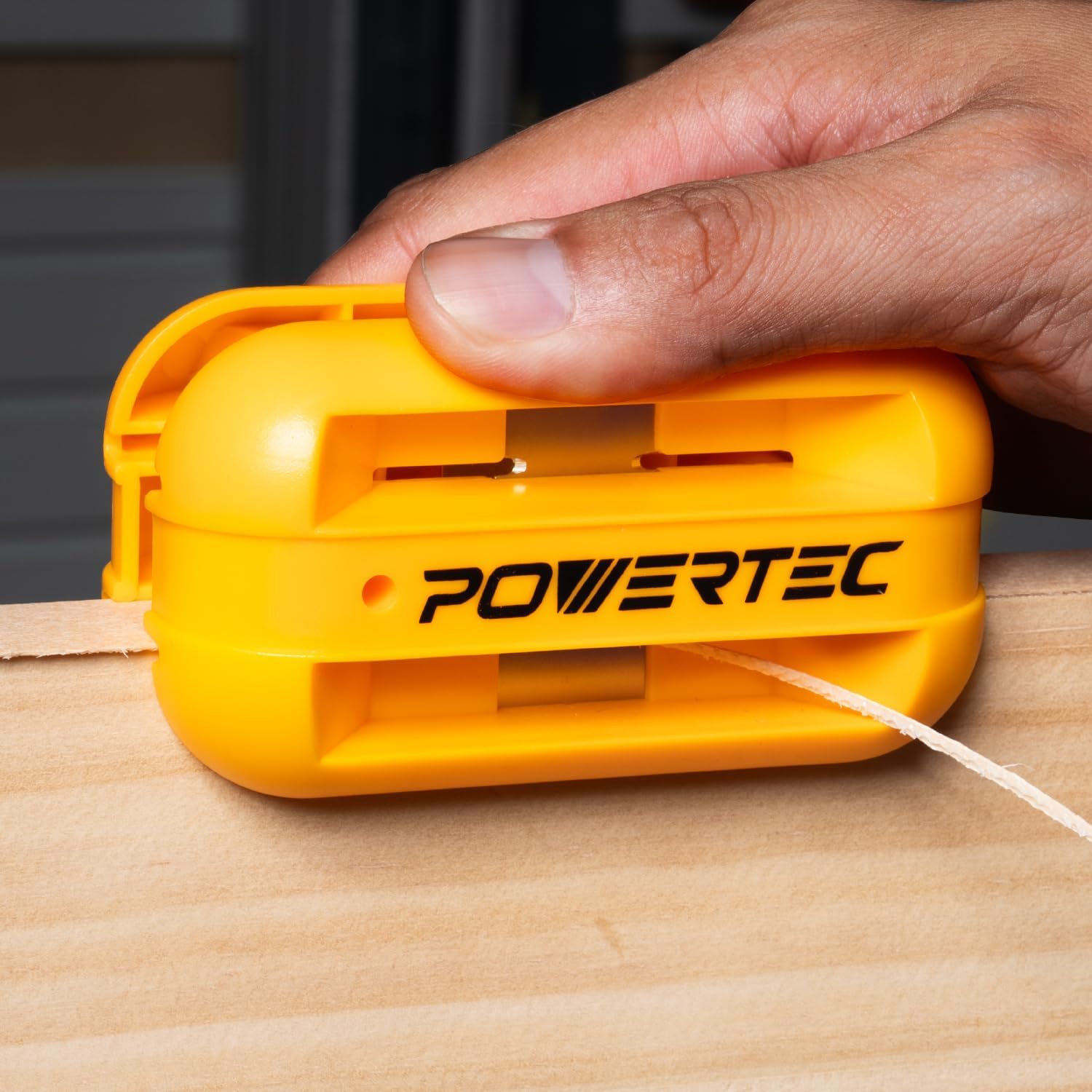 POWERTEC Dual Edge Banding Trimmer – 420 Stainless Steel Blade & ABS Body, Pneumatic Design for Veneer, PVC, ABS & Wood Edge Banding – Single or Double Edge Operation (72282)